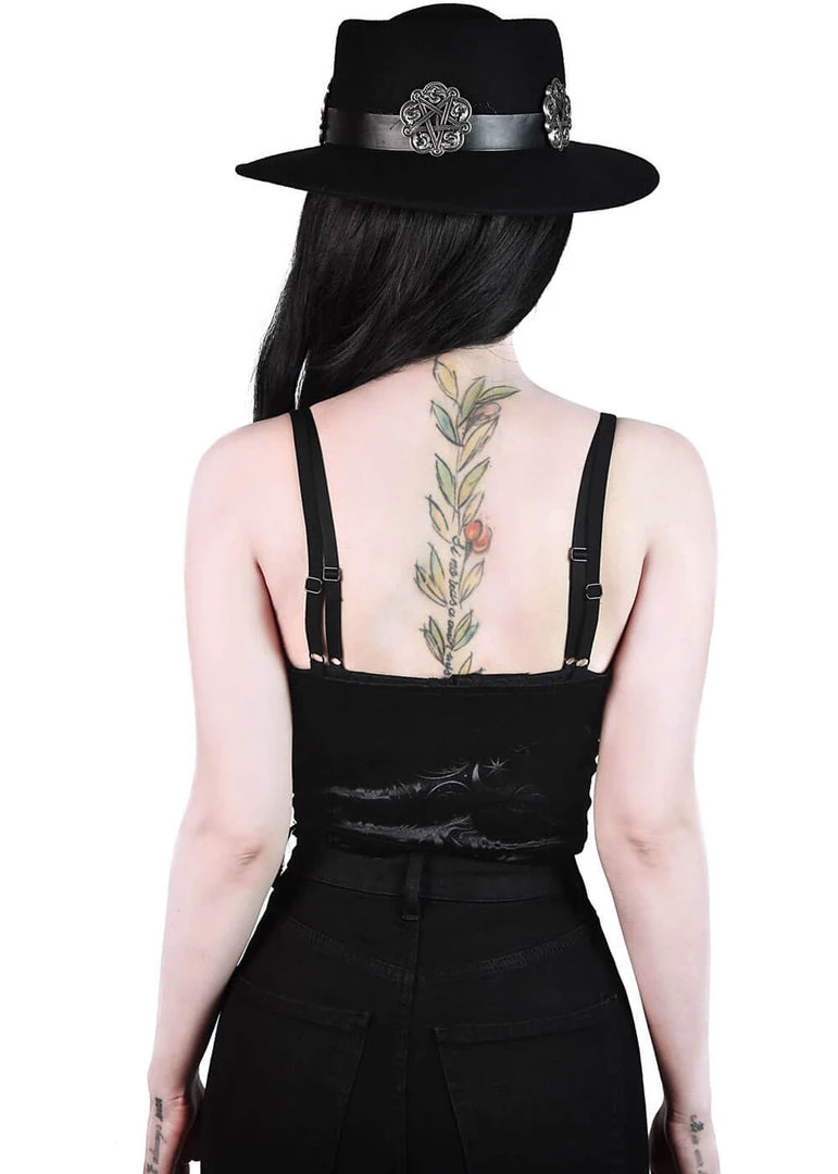 Killstar Melania Velvet Top Black New In