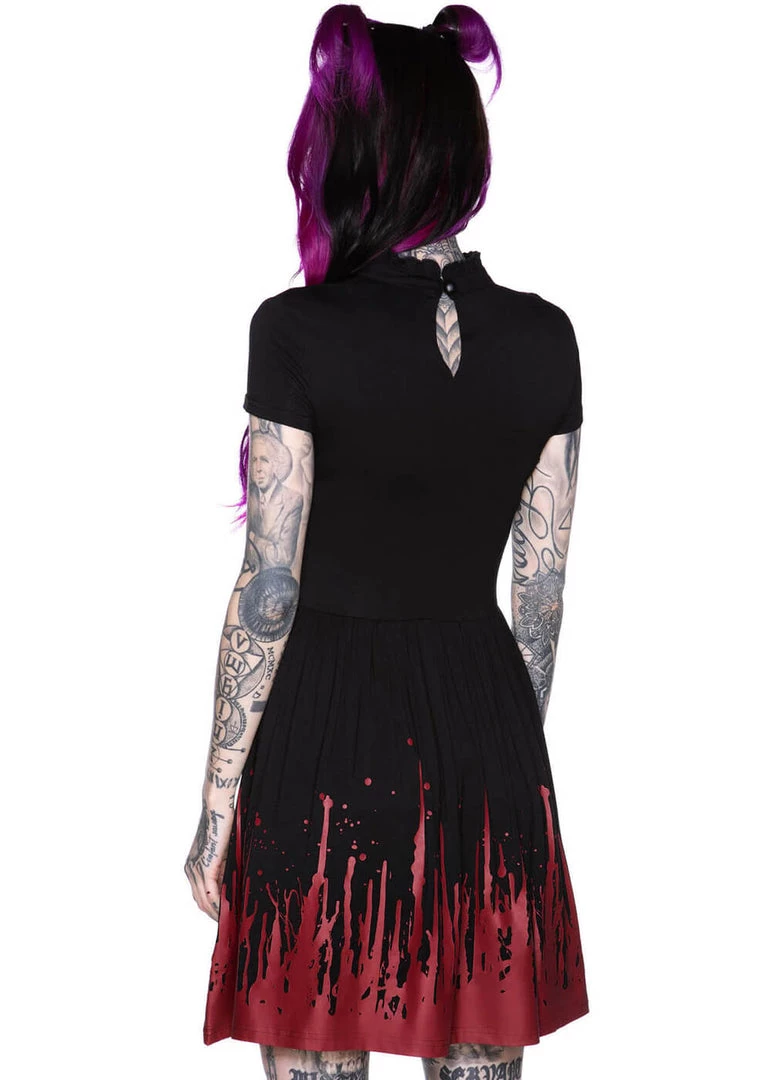 Killstar Bloodthirsty Skater Dress Black New In