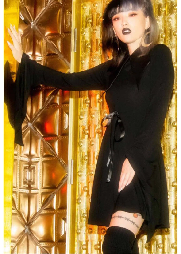 Killstar I'm Bats Collar Dress Black New In