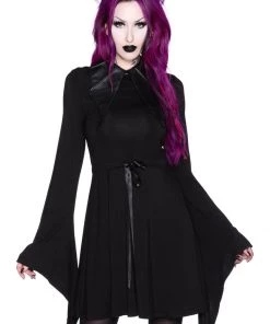 Killstar I'm Bats Collar Dress Black New In
