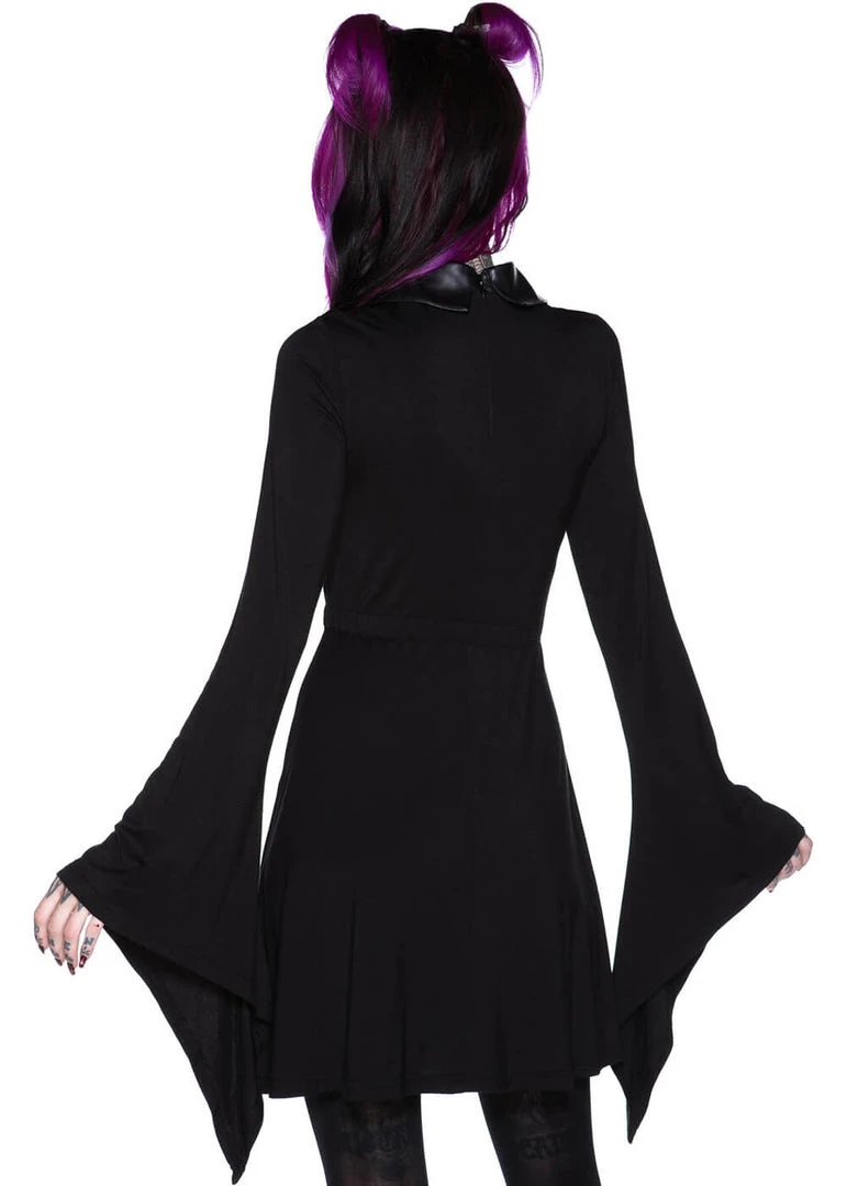 Killstar I'm Bats Collar Dress Black New In