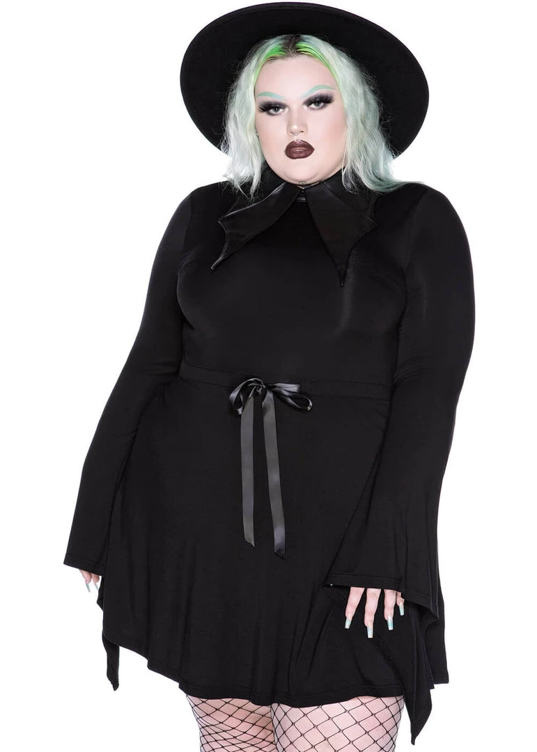 Killstar I'm Bats Collar Dress Black New In