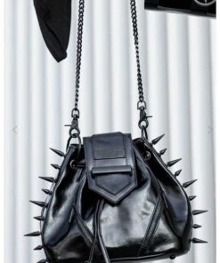 New In Killstar Tyla Terror Spike Handbag Black