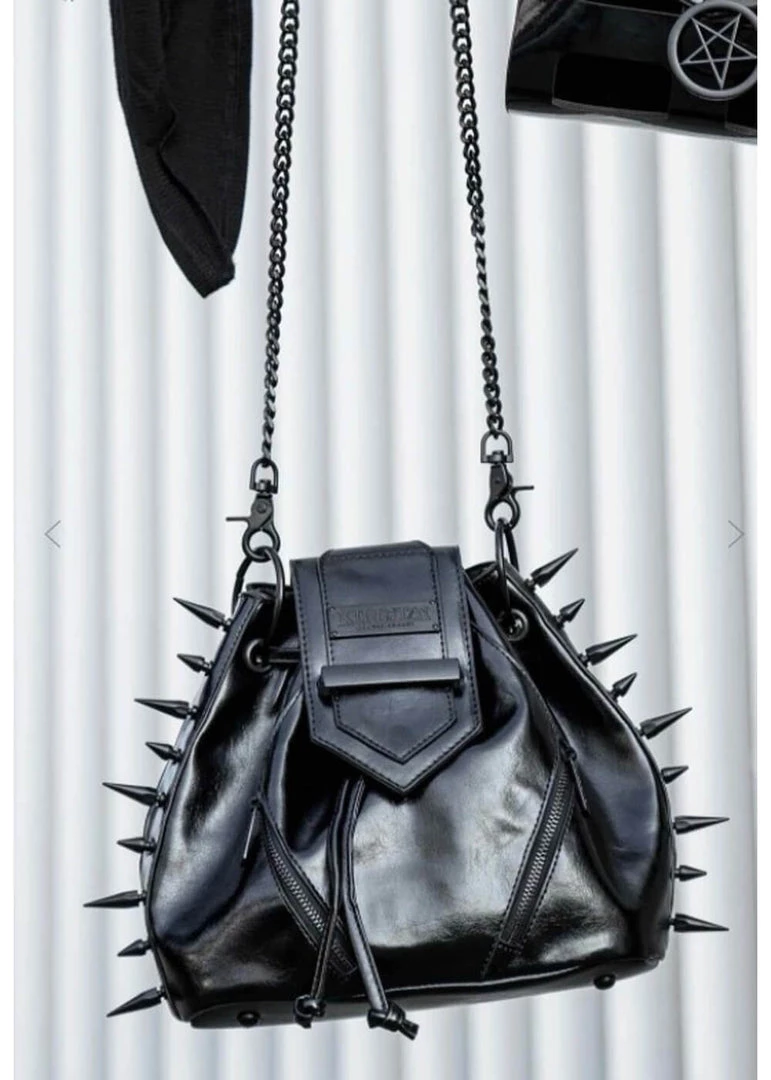 New In Killstar Tyla Terror Spike Handbag Black