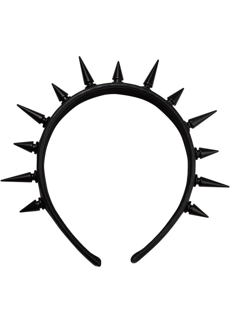 New In Killstar Chloe Chaos Spike Headband Black