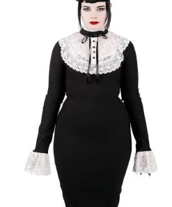 New In Killstar Rosemary Midi Pencil Dress Black