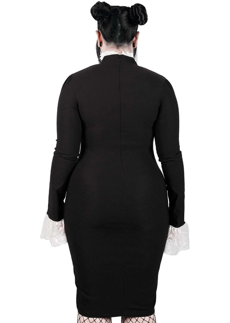 New In Killstar Rosemary Midi Pencil Dress Black