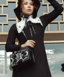 New In Killstar Zanthy Cross Lolita Dress Black