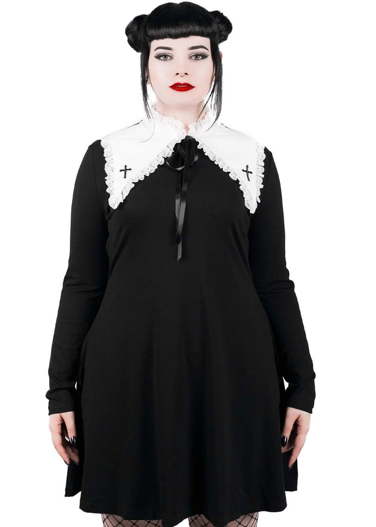 New In Killstar Zanthy Cross Lolita Dress Black