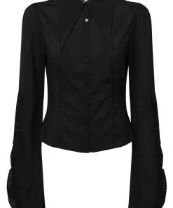 Killstar Low-Lita Button Up Shirt Black