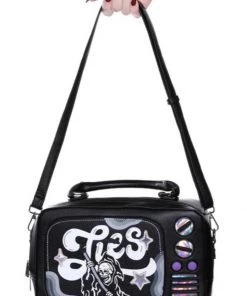 New In Killstar Tv Lies Handbag Black