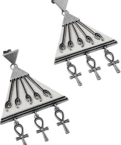 New In Killstar Heaven Sent Ankh Earrings Silver