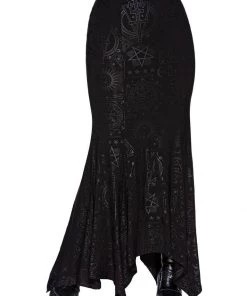 Killstar Unholy Sabbath Elemental Maxi Skirt Black