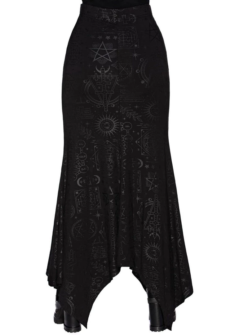 Killstar Unholy Sabbath Elemental Maxi Skirt Black