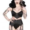 Killstar Webutant Spiderweb 50's Bullet Bra Black