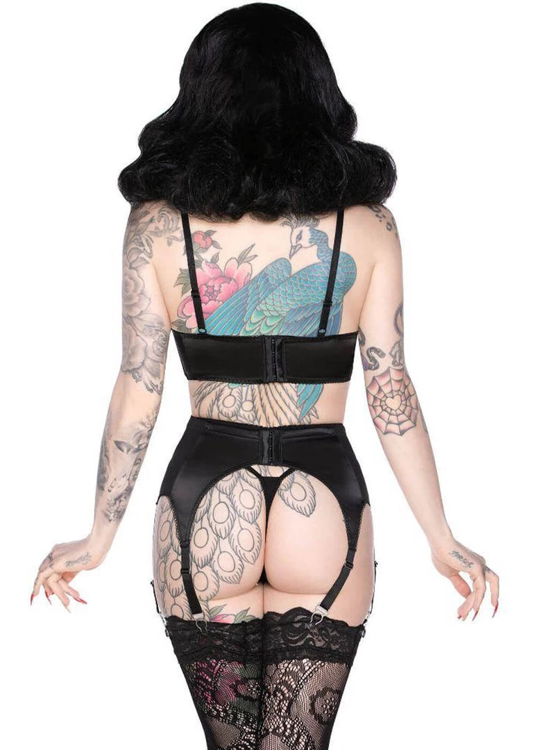 Killstar Webutant Spiderweb 50's Bullet Bra Black