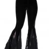 New In Killstar Night Stalker Velvet 70's Flared Trousers Black