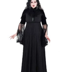 Killstar Countess Lace Maxi Dress Black