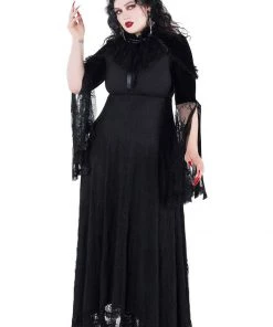 Killstar Countess Lace Maxi Dress Black