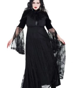Killstar Countess Lace Maxi Dress Black