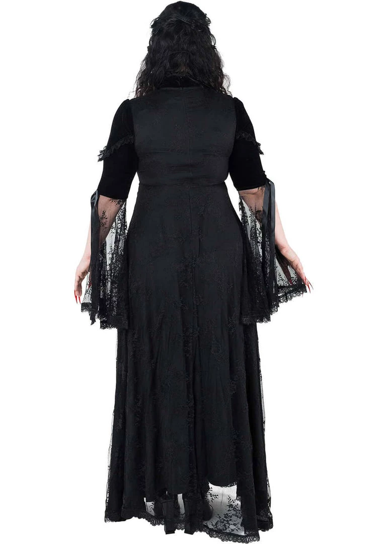 Killstar Countess Lace Maxi Dress Black