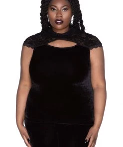 New In Killstar Eternally Yours Keyhole 40's Top Black