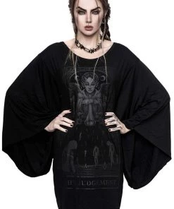 Killstar Judgement Kimono Tunic T-Shirt Black