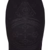 Killstar Unholy Sabbath Echo Pencil Skirt Black New In