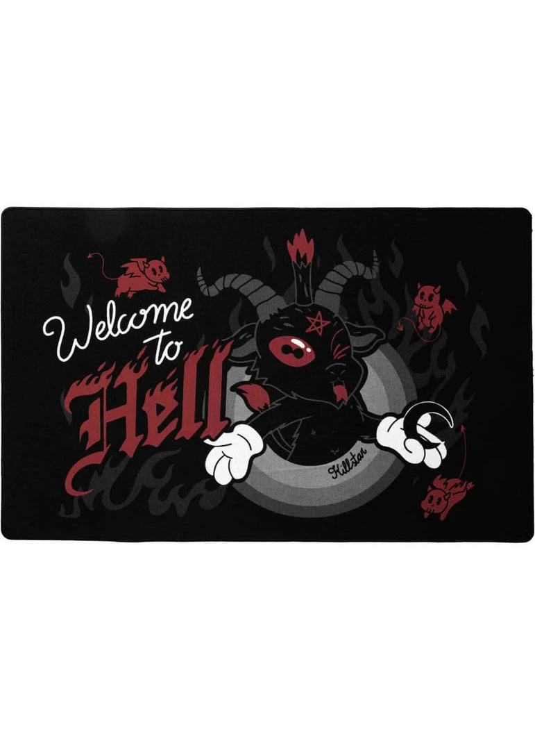Killstar Welcome To Hell Doormat Black