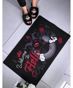 Killstar Welcome To Hell Doormat Black
