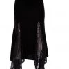 New In Killstar Mandrake Velvet Lace Maxi Skirt Black