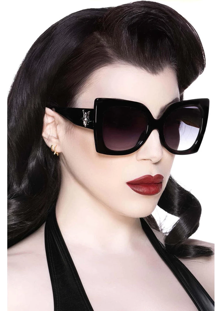 Killstar Brimstone 70's Sunglasses Black