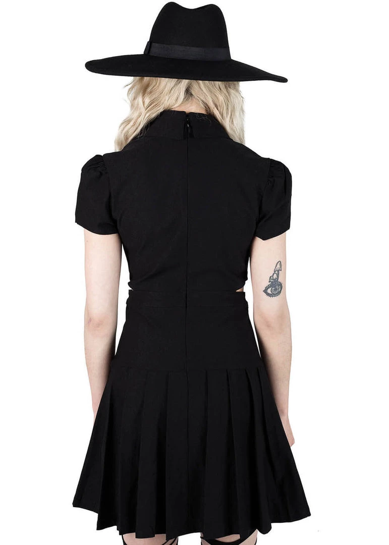 New In Killstar Darita 80's Suspender Dress Black