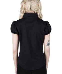 Killstar Hellstar Lace Up Top Black