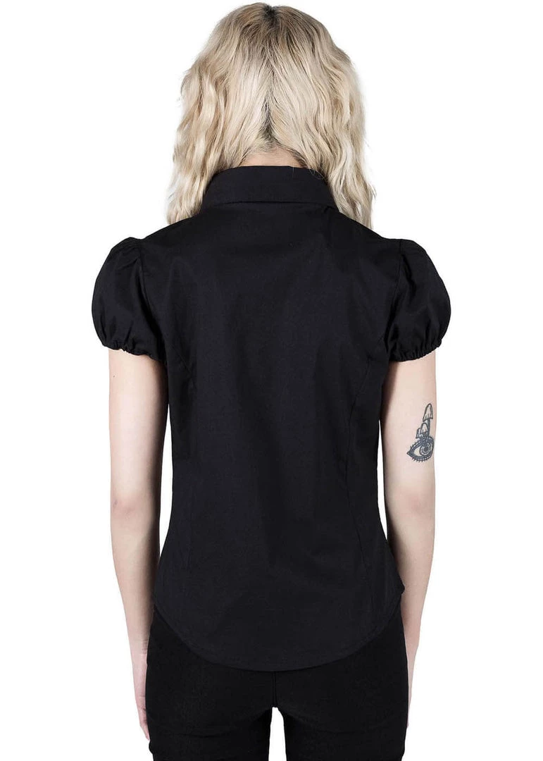 Killstar Hellstar Lace Up Top Black