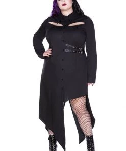Killstar Hauntress Shirt Dress Black New In