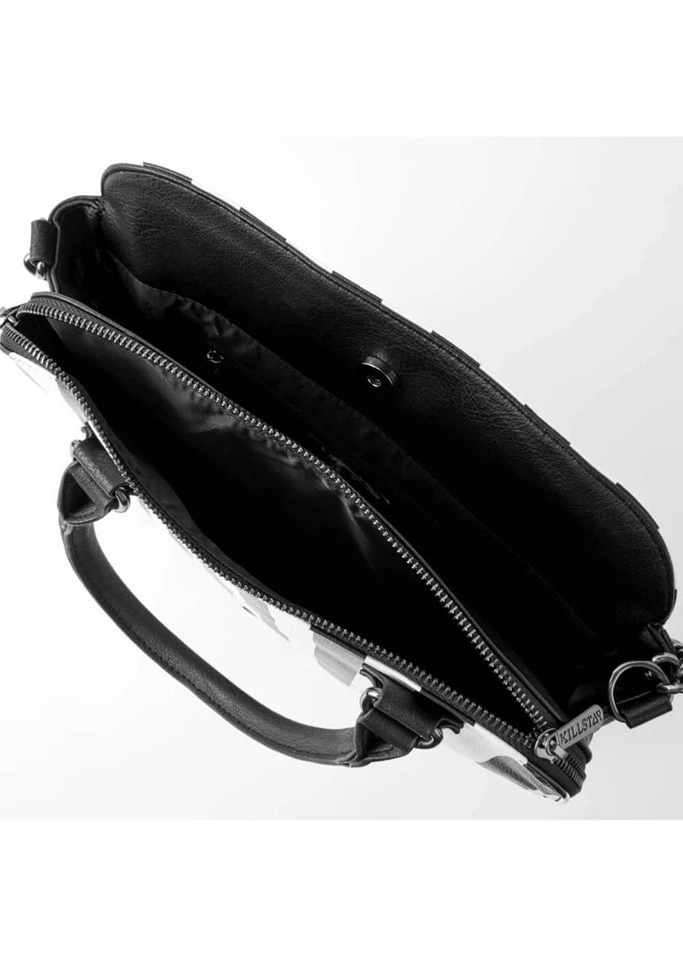 New In Killstar Lines Tag Stripe Bag Black White
