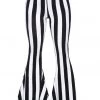 New In Killstar Inferno Room Stripe Flares 70's Trousers Black White