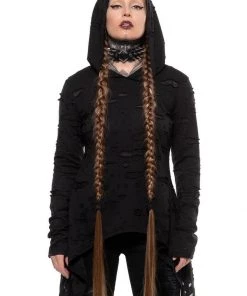Killstar Hex Hooded Top Black