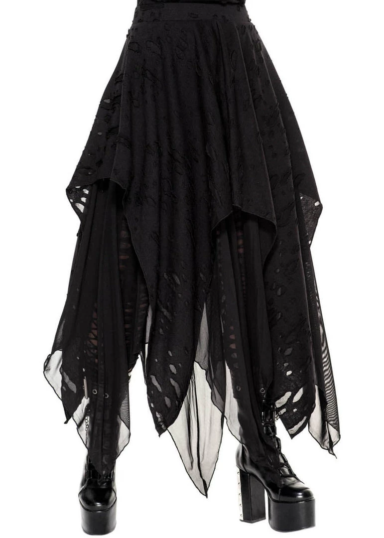 Killstar Death Valley Maxi Skirt Black New In