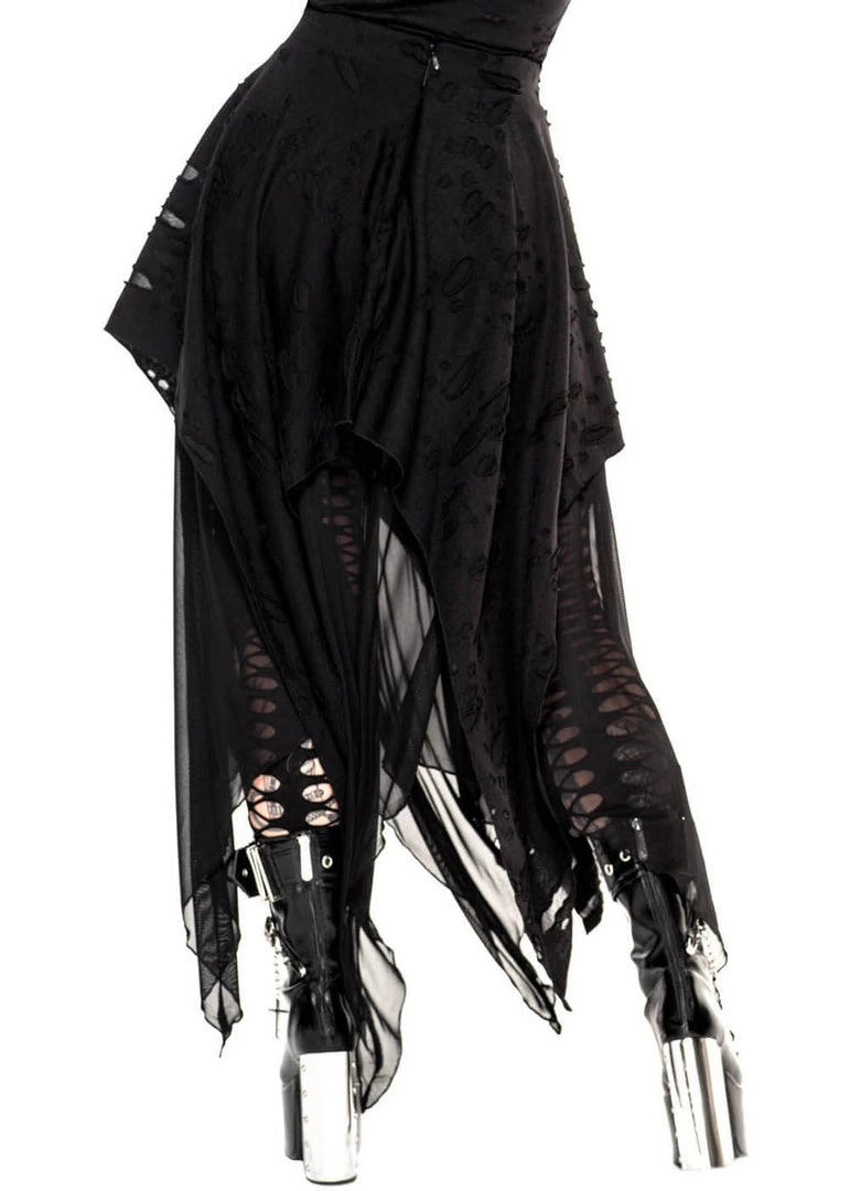 Killstar Death Valley Maxi Skirt Black New In