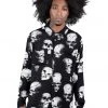 New In Killstar Men Fatal Attraction Skulls Shirt Black