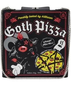 Killstar Goth Pizza Shoulderbag Black