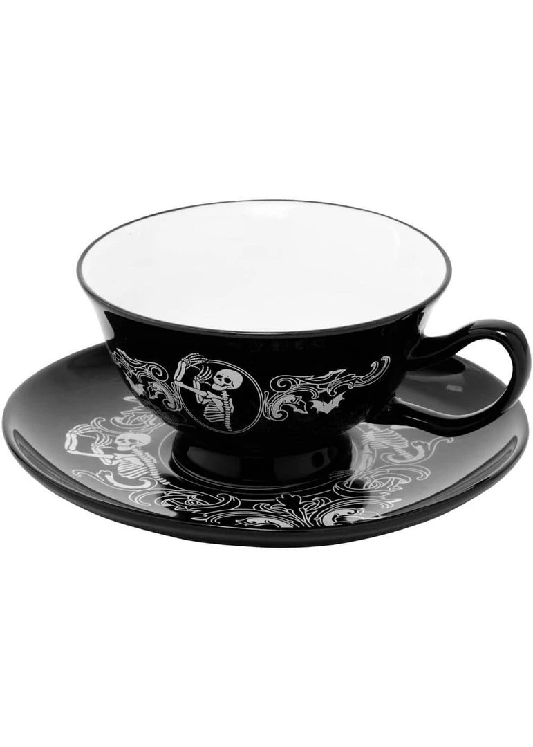 New In Killstar Hocus Pocus Tea Cup & Saucer Black