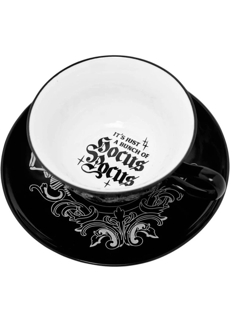 New In Killstar Hocus Pocus Tea Cup & Saucer Black