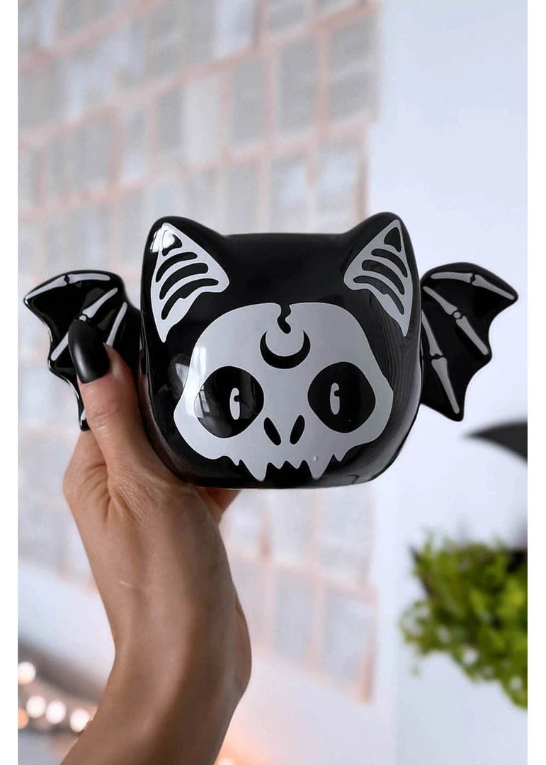 Killstar Chiroptera Bat Cat Mug Black New In