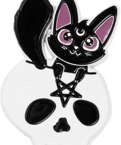 Killstar Hide 'N' Seek Cat Pin Silver