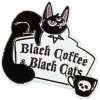 Killstar Coffee & Cats Pin Silver New In