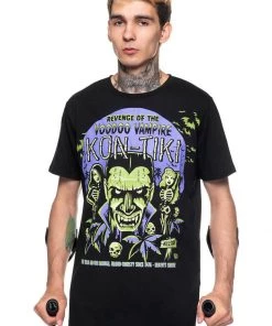 Killstar Vince Ray Kon-Tiki T-Shirt Black New In