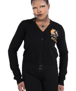 Killstar Vince Ray Witch Queen 50's Cardigan Black New In